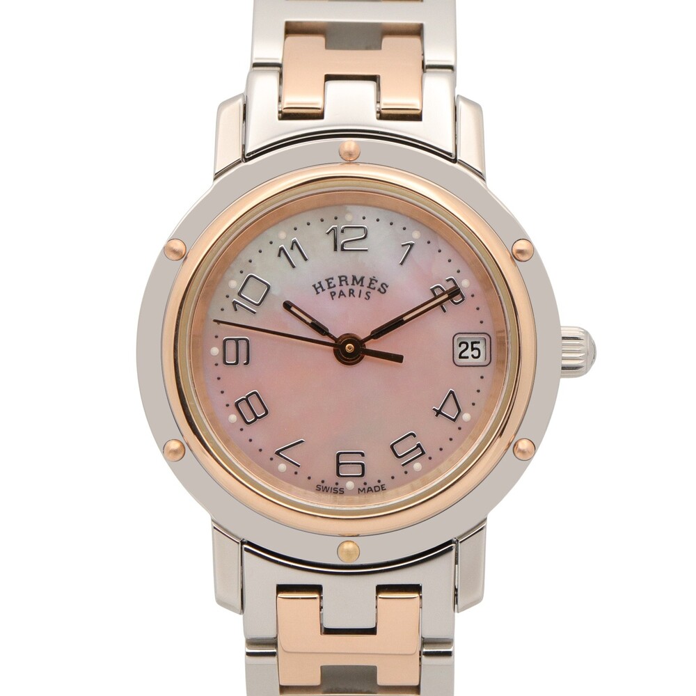 Hermes Clipper Nacre Wrist Watch Quartz #354121H13B